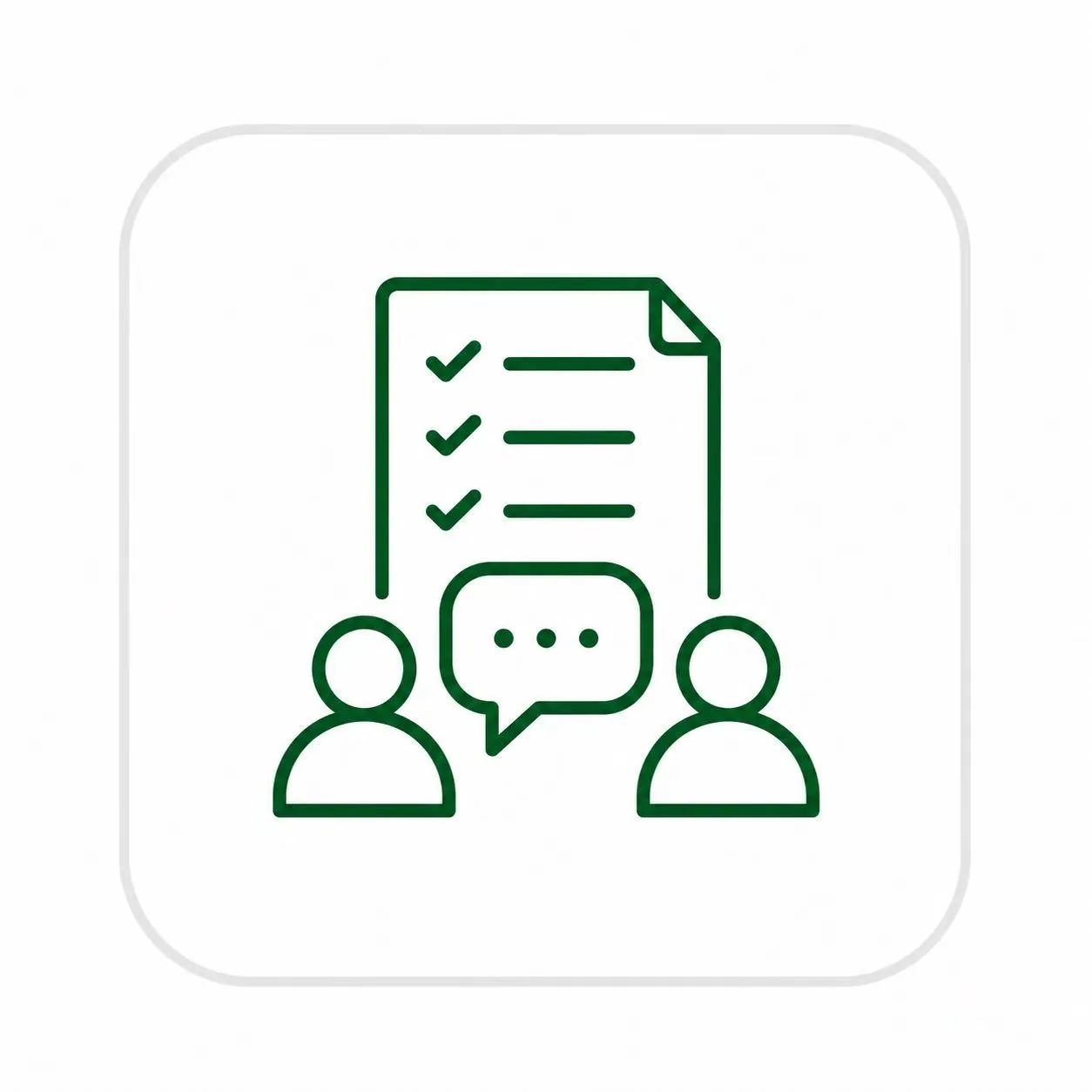 Inquiry and requirement communication icon
