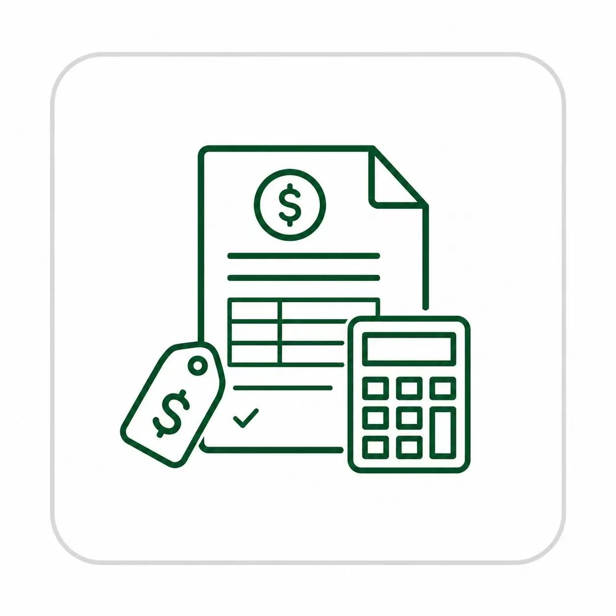 Quotation and specification confirmation icon