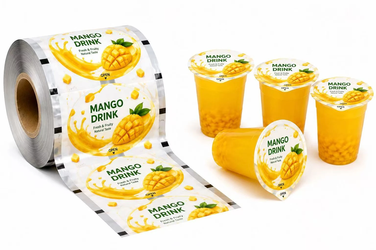 Automatic packaging roll film and lidding film sample