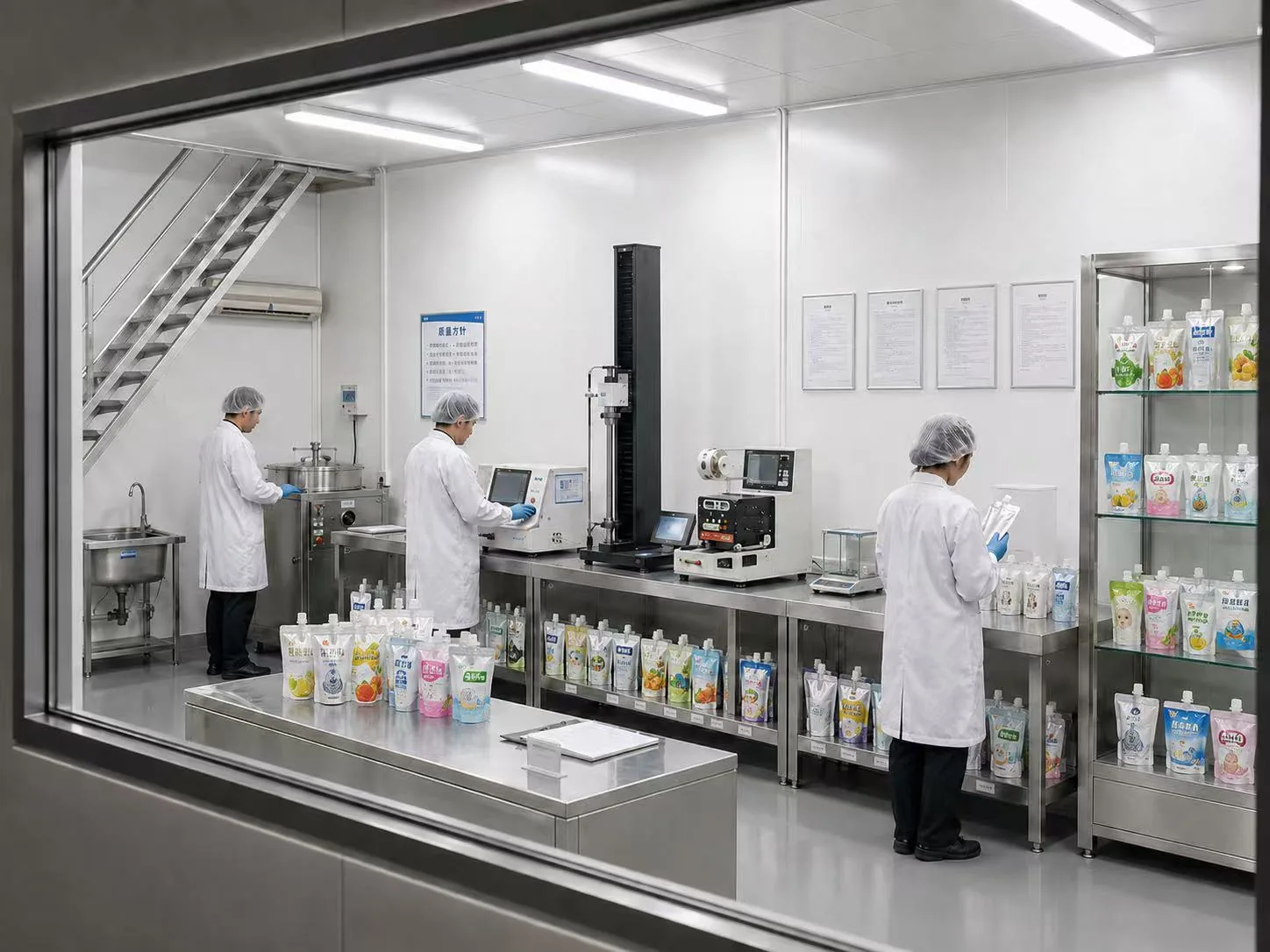 Flexible packaging quality control lab and inspection process
